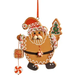 Käthes Original Baumschmuck Aus Holz-Lebkuchen-Weihnachtsmann