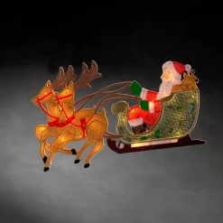 KONSTSMIDE Hängedeko-Led Fensterbild "Weihnachtsmann Im Schlitten"