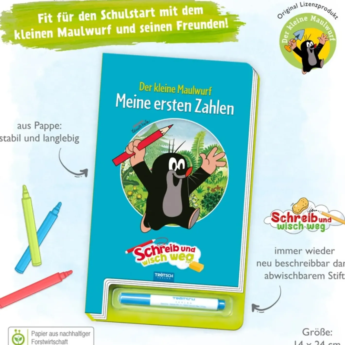 Trötsch Verlag Spielzeug-Lernheft "Meine Ersten Zahlen - Der Kleine Maulwurf"