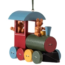 Käthes Original Baumschmuck Aus Holz-Lok Mit Teddies