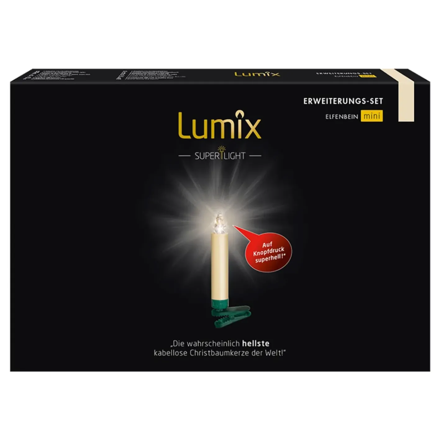 Krinner Beleuchtung Außenbereich-Lumix Superlight 6 Mini Kerzen Erweiterungsset In Elfenbein