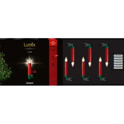 Krinner Lichterketten-Lumix Superlight Flame 6 Mini Kerzen Erweiterungsset In Rot