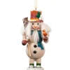 Käthes Original Baumschmuck Aus Holz-Miniknackl "Schneemann", 9,5Cm