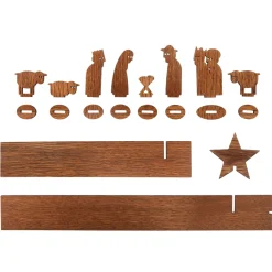 designimdorf Krippen Und Krippenfiguren-Moderne Weihnachtskrippe, 11-Teiliges Set