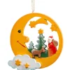 Käthes Original Baumschmuck Aus Holz-Mond Mit Weihnachtswald