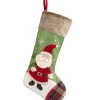 Käthe Wohlfahrt Hängedeko-Nikolausstrumpf Mit Weihnachtsmann, Grun