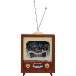 Käthe Wohlfahrt Spieldosen-Nostalgiefernseher "Weihnachtszug", Spieldose