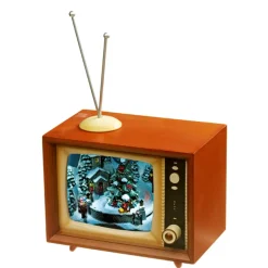 Käthe Wohlfahrt Spieldosen-Nostalgiefernseher "Winterszene Mit Tannenbaum", Klein