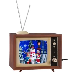 Käthe Wohlfahrt Spieldosen-Nostalgiefernseher "Winterszene Mit Schneemannern", Gros
