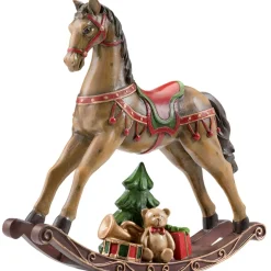 Käthe Wohlfahrt Standfiguren-Nostalgisches Schaukelpferd, Braun