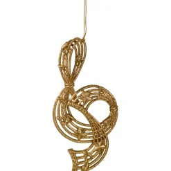 Käthe Wohlfahrt Baumschmuck Aus Kunststoff-Notenschlussel, Gold