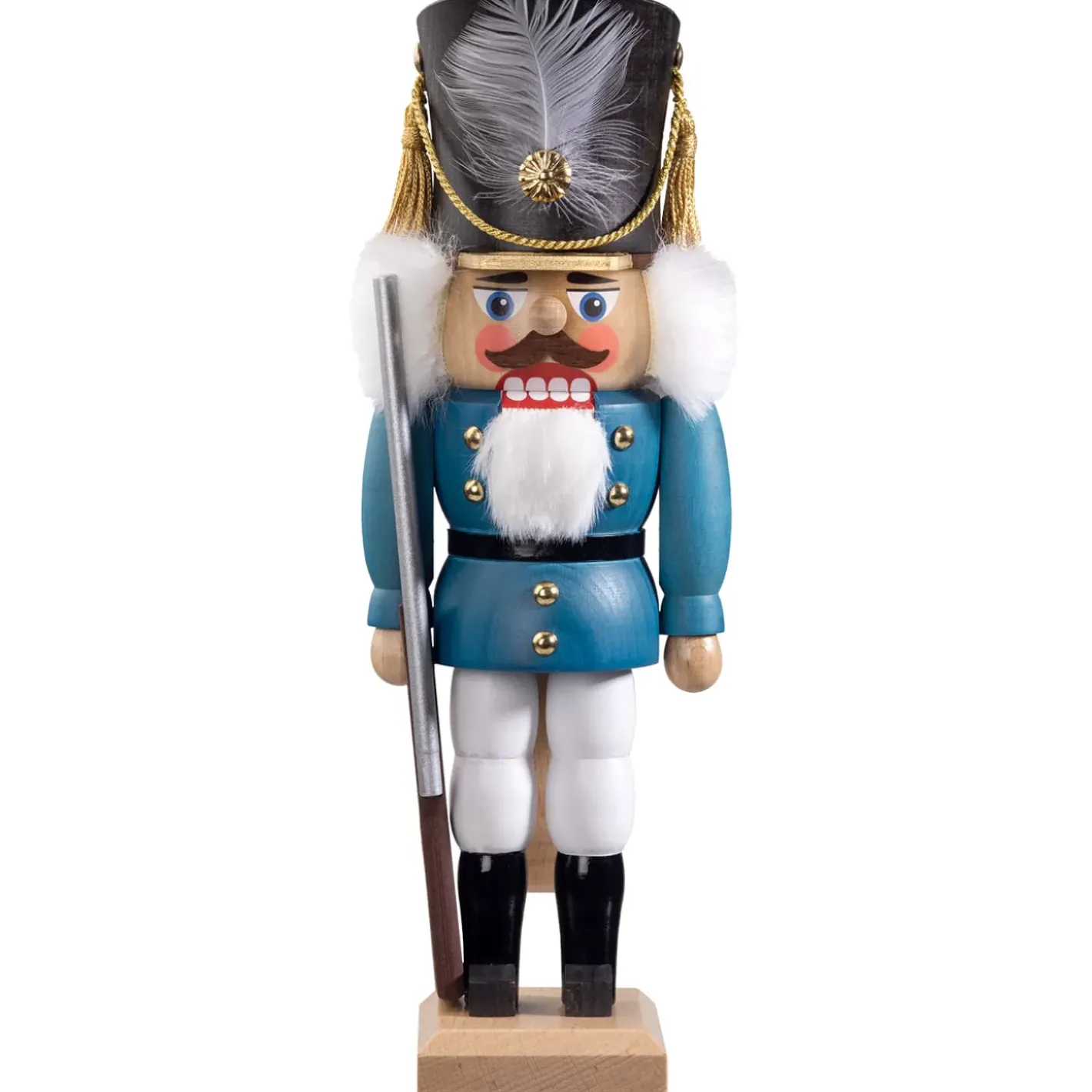 HODREWA Nussknacker-Nussknacker "Gardesoldat", Blau/Lasiert, 30 Cm
