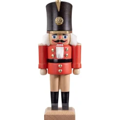 HODREWA Nussknacker-Nussknacker "Gardesoldat", Rot/Lasiert, 20,5 Cm
