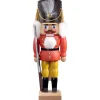HODREWA Nussknacker-Nussknacker "Gardesoldat", Rot/Lasiert, 30 Cm
