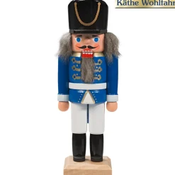 HODREWA Nussknacker-Nussknacker "Husar" Blau, 14,5Cm