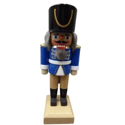 HODREWA Nussknacker-Nussknacker "Husar" Blau, 18Cm