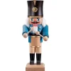 HODREWA Nussknacker-Nussknacker "Trommler", Blau/Lasiert, 20,5 Cm