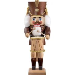 HODREWA Nussknacker-Nussknacker "Trommler", Braun/Lasiert, 30 Cm