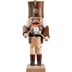 HODREWA Nussknacker-Nussknacker "Trommler", Braun/Lasiert, 20,5 Cm