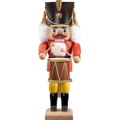 HODREWA Nussknacker-Nussknacker "Trommler", Rot/Lasiert, 30 Cm