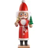 HODREWA Nussknacker-Nussknacker "Weihnachtsmann", Rot/Weis Lasiert, 37Cm