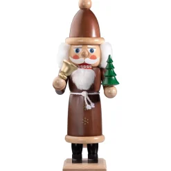 HODREWA Nussknacker-Nussknacker "Weihnachtsmann", Braun/Lasiert