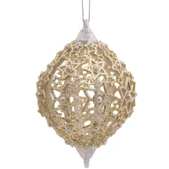 Käthe Wohlfahrt Baumschmuck Aus Kunstharz-Olive Mit Filigranen Sternen, Gold