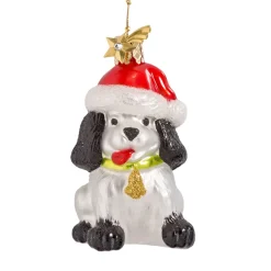 Poesie in Glas Baumschmuck Aus Glas-Opal Weihnachtshund