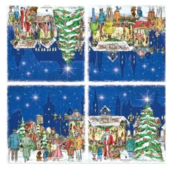 Käthe Wohlfahrt Tischdeko-Papierservietten "Weihnachtsmarkt"