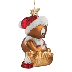 Poesie in Glas Baumschmuck Aus Glas-Pittiplatsch Als Weihnachtsmann