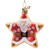 Poesie in Glas Baumschmuck Aus Glas-Platzchenstern Mit Weihnachtsmann