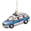 Poesie in Glas Baumschmuck Aus Glas-Polizeiauto