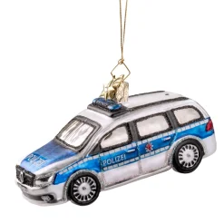 Poesie in Glas Baumschmuck Aus Glas-Polizeiauto