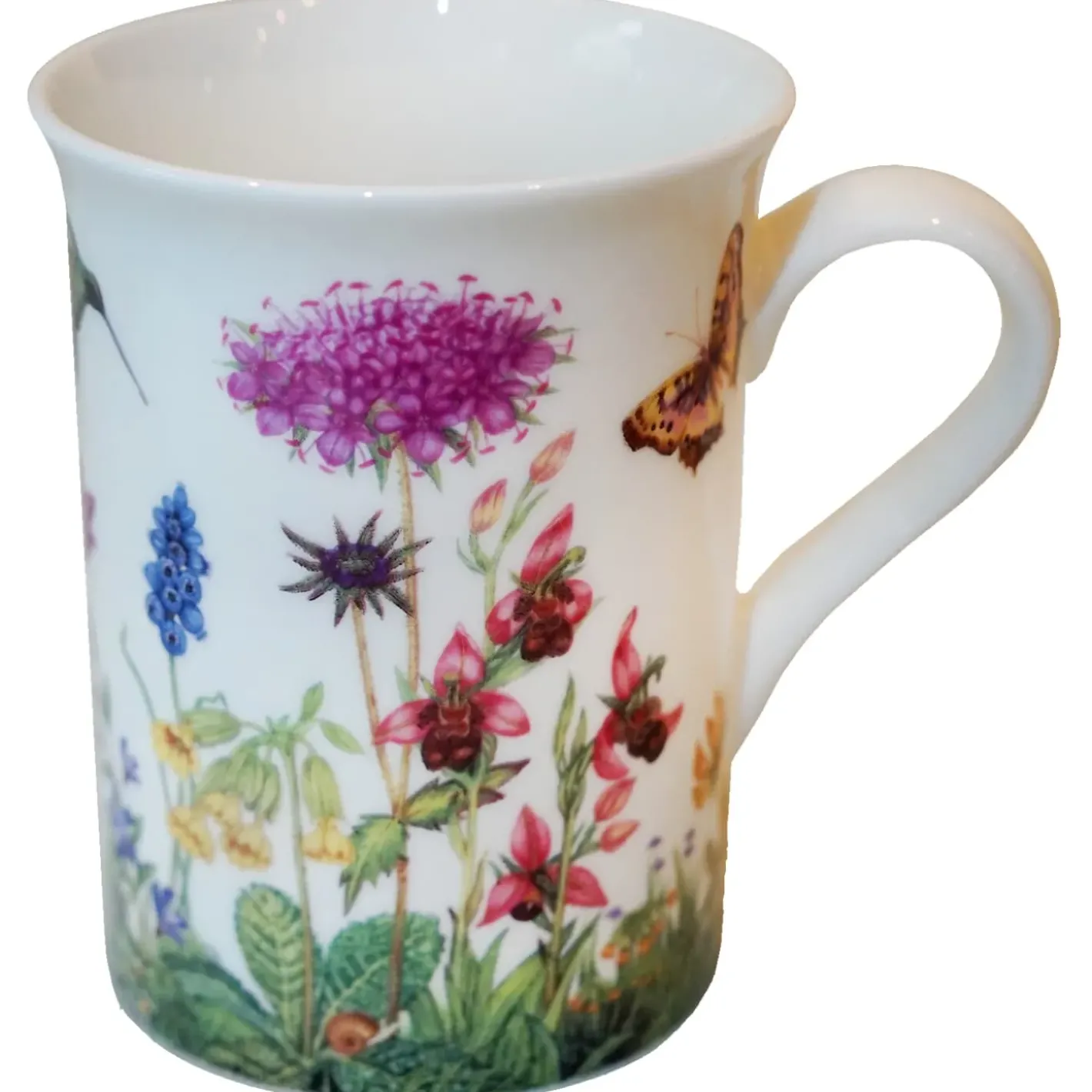 Käthe Wohlfahrt Tischdeko-Porzellan-Tasse "Blumenwiese Mit Orchideen"