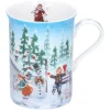 Käthe Wohlfahrt Tischdeko-Porzellan-Tasse "Schlittschuhlauf"