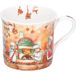 Käthe Wohlfahrt Tischdeko-Porzellan-Tasse "Weihnachtsbackerei"