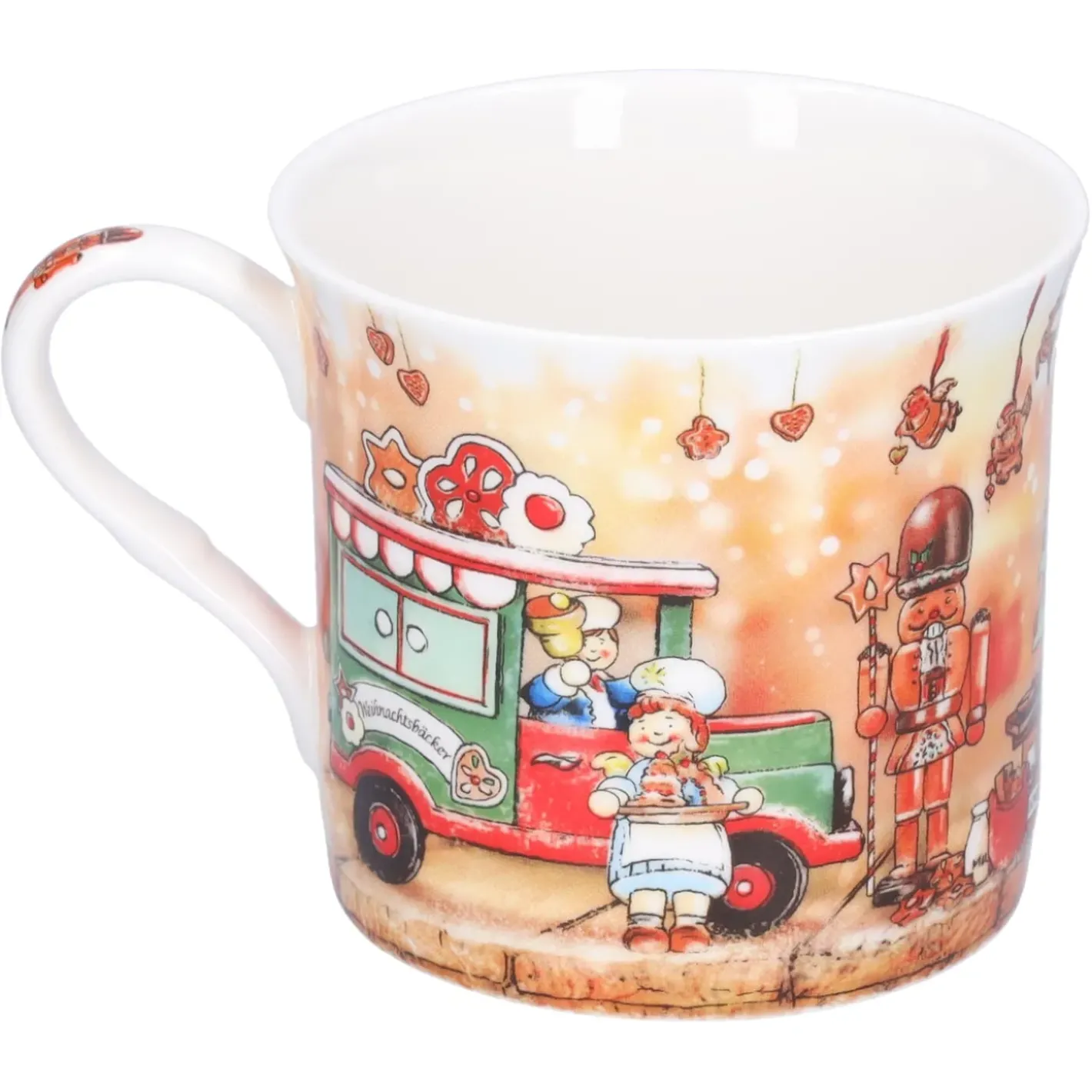 Käthe Wohlfahrt Tischdeko-Porzellan-Tasse "Weihnachtsbackerei"