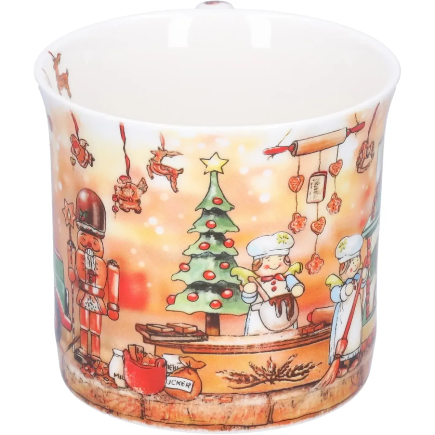 Käthe Wohlfahrt Tischdeko-Porzellan-Tasse "Weihnachtsbackerei"