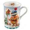 Käthe Wohlfahrt Tischdeko-Porzellan-Tasse "Wintergezwitscher"