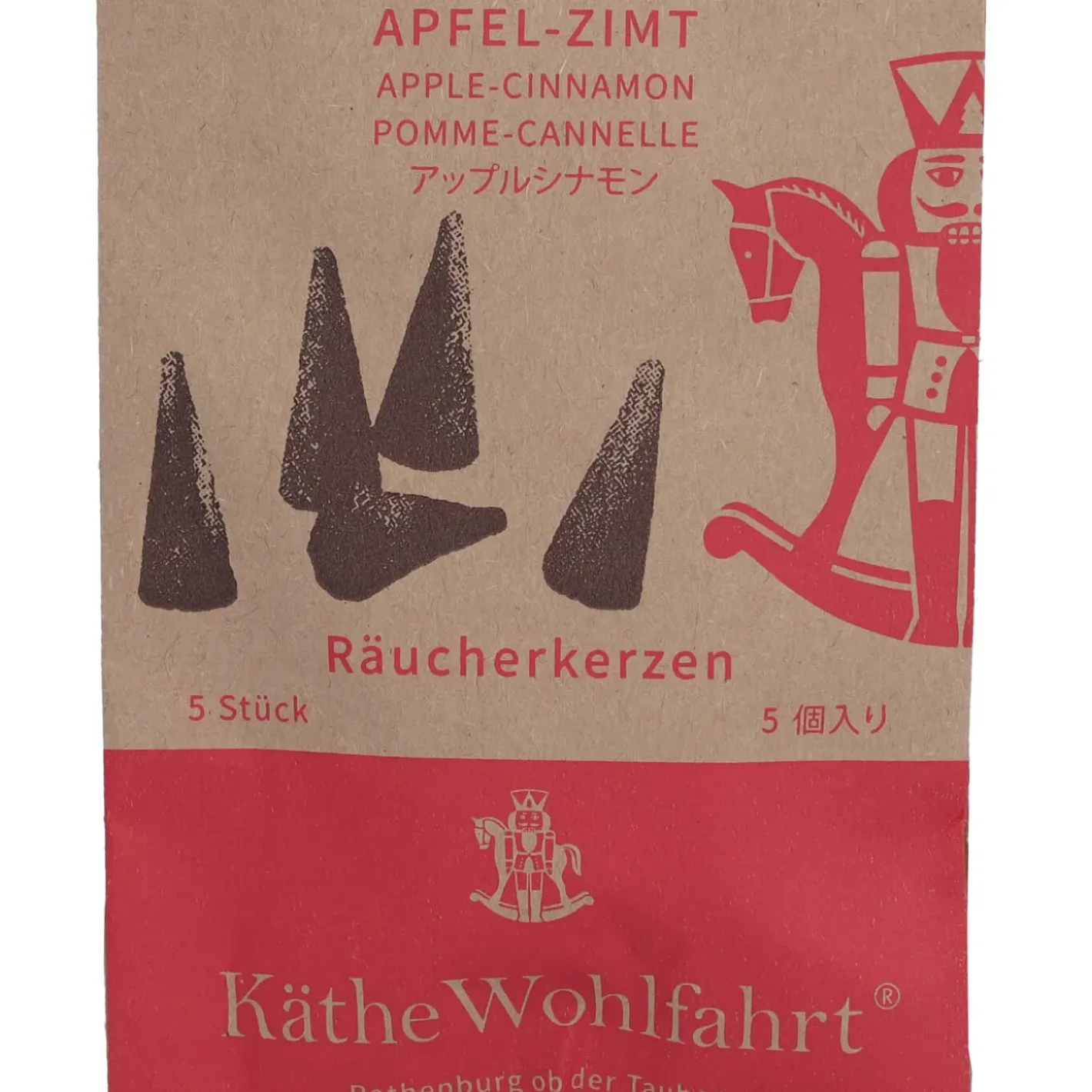 Käthe Wohlfahrt Zubehör & Ersatzteile-Raucherkerzen Apfel-Zimt-Duft, Gros