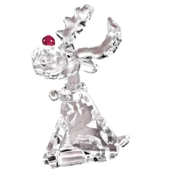 Käthe Wohlfahrt Standfiguren-Rentier Mit Roter Nase Sitzend
