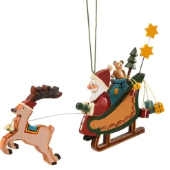 Käthes Original Baumschmuck Aus Holz-Rentierschlitten