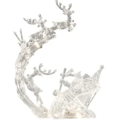 Käthe Wohlfahrt Standfiguren-Rentierschlitten Aus Acryl Mit Beleuchtung, 35Cm