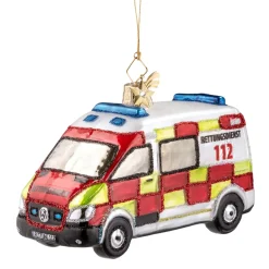 Poesie in Glas Baumschmuck Aus Glas-Rettungswagen