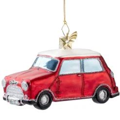 Poesie in Glas Baumschmuck Aus Glas-Rotes Auto