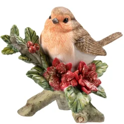 Käthe Wohlfahrt Standfiguren-Rotkehlchen Auf Weihnachtsstern