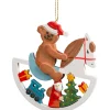 Käthes Original Baumschmuck Aus Holz-Schaukelpferd Mit Teddy