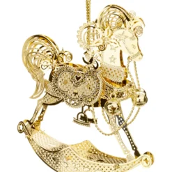 Käthe Wohlfahrt Baumschmuck Aus Messing-Schaukelpferd, Vergoldet
