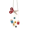Käthes Original Baumschmuck Aus Holz-Schere, Garn Und Fingerhut
