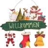 Käthe Wohlfahrt Hängedeko-Schild Schneemann "Willkommen"